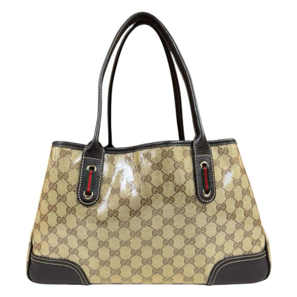 GUCCI Authentic Cream Leather Tote Bag - Picture 3 of 15
